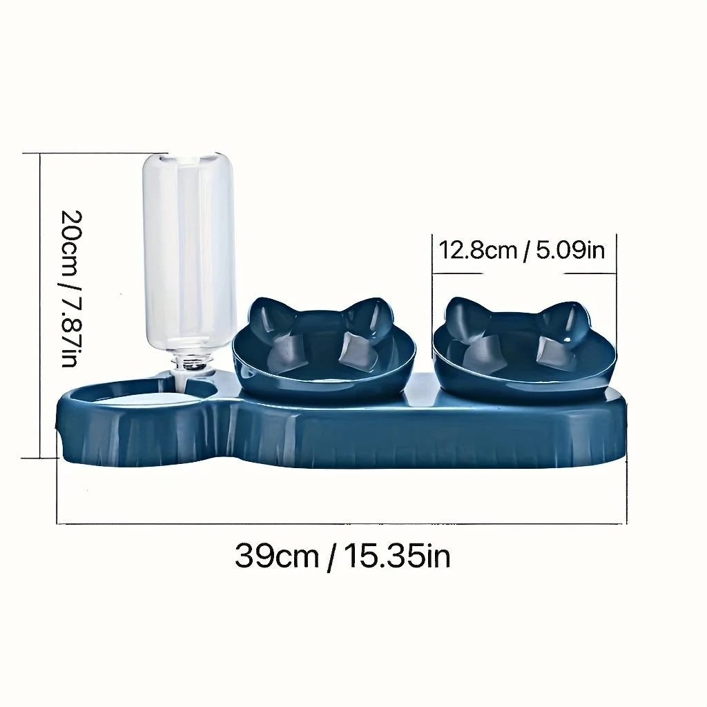 PurrFlow™ 3-in-1 Feeding Station